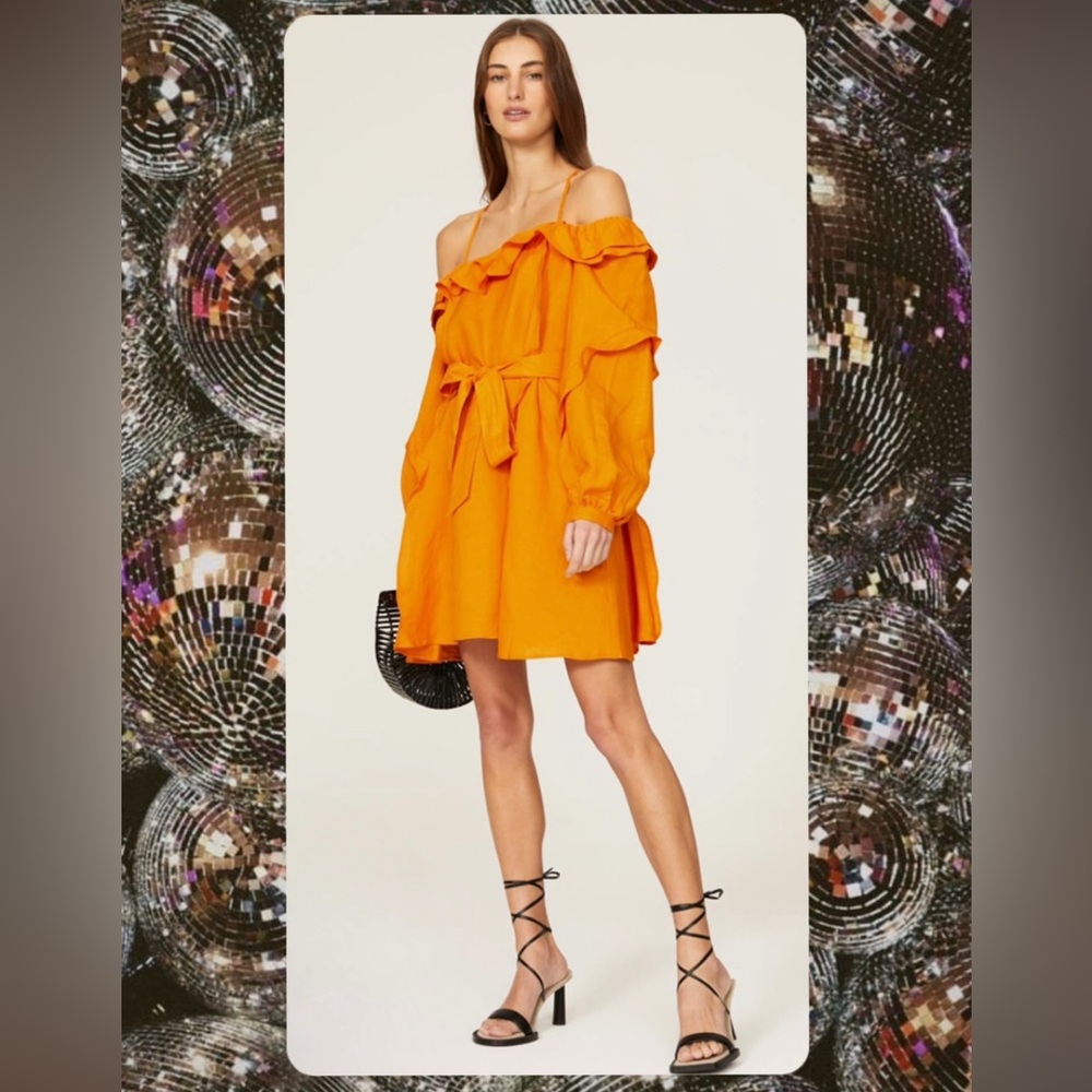 Marissa Webb x RTR Orange Dress Sz 10 Medium - Picture 1 of 5